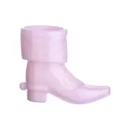 Mosser Glass USA Cowboy Boot Shot Glass Crown Tuscan Pink
