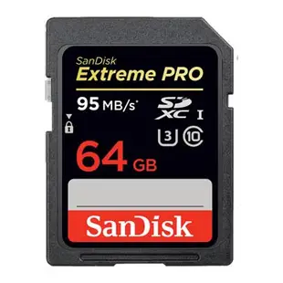 【低售】SanDisk Extreme Pro SDXC V30 U3 95Mb/s記憶卡 64GB