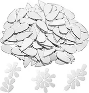 100 PCS Small Mirrors for Crafts, 1 Inch Teardrop Shape Mirror Tiles Silver Mini Mosaic Mirror Pieces Self Adhesive Teardrop Mirror Stickers for DIY Crafts Home Wall Art Disco Balls Crafts Supplies