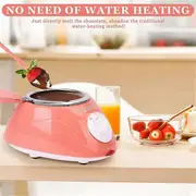 Electric Melting Chocolate Pot Gift Set Chocolate Melting with DIY Mold and Accessories for Candy M Pink