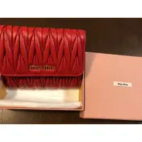 在飛比找蝦皮購物優惠-(售完）二手正品miumiu中皮夾錢包👛