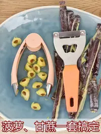 在飛比找樂天市場購物網優惠-甘蔗刀菠蘿刀去眼器工具家用菠蘿刮皮削皮刀水果去皮機甘蔗削皮器