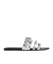 Balenciaga City Flat Mules 35,36,37,38,39,40,41 silver