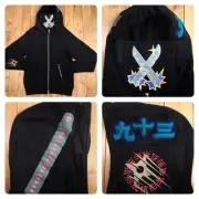 Bape Ninja Zip Hoodie M Size Black A Bathing Ape Vape ABathing No.aj766