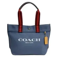 在飛比找森森購物網優惠-【COACH】字母 LOGO帆布手提/肩背小托特包(藍)