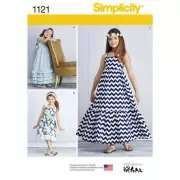 SIMPLICITY SEW PATTERN 1121 TODDLER PULLOVER DRESS SIZE 3-6 SLEEVELESS