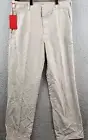 HUGO Dexter Slim Fit Chino Pants Men's 34/32 Open Brown Zip Fly Hook Pockets