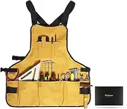 Briteree Work Tool Apron for Men and Women, Torso Length with 21 Tool Pockets, Durable Canvas Apron, DIY Enthusiasts