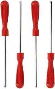 4 Pcs Bicycle Valve Core Extractor Disassembly Tool,Valve Tool Valve Core Tool Metal Red,Car Tire Valve Core Wrench Key Single Head,Plastic Handle Car Valve Core Removal Single Head Tire Repair Tools