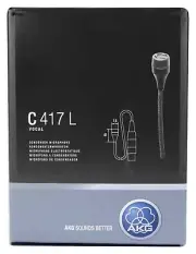 AKG C417 L Omnidirectional Clip on Lavalier Microphone XLR Mic + Windscreen NEW
