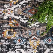 Brand Ventures Havana Miramar Contemporary Charcoal & Blue Rug