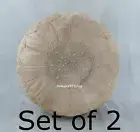 Set of 2 Moroccan Pouf Leather Ottoman Footstool Pouffe Outdoor Stool Boho Pouf
