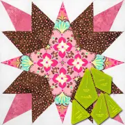 Quilting Patchwork Sewing Template Prairie Star 12 Inch Finished