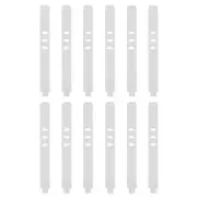 12 Pack Reusable Cable Zip 3 Hole Tie (White)
