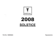 2008 Pontiac Solstice Owner's Owners Glovebox Manual - 15859546A