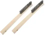 2pcs Pizza Brush Wire Brush Small Cleaning Scraper Wire Brush for Drill Hand Brush Wire Brush for Angle Grinder Cleaning Brush Scrub Brush Scraper for Cleaning Beige Wood