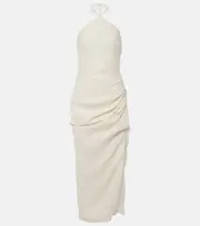 [Simkhai] Simkhai Hansel halterneck linen maxi dress UK 18 white