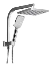 [Cefito] Rain Shower Head Set Handheld Square High Pressure Chrome 8"