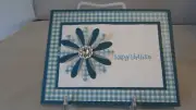 Stampin Up Card Kit Set Of 4 "Happy Birthday" cards #65b Tempting Turquise
