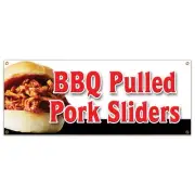 BBQ PULLED PORK SLIDERS BANNER SIGN barbeque bar-b-que smoked