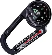 Outdoor Carabiner Compass | Ball Compass Carabiner | Clip Compass for Hiking, Multifunctional Backpacking Navigator, Outdoor Adventure Carabiner for Hiking, Perfect for Travelers