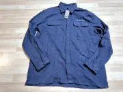Patagonia NWT $89 Fjord Flannel Long Sleeve Shirt Gray Mens XL RAD Cycle Logo