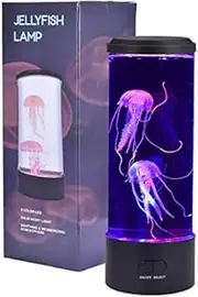 Mini Jellyfish Mood Lamp Electric LED Jellyfish Lava Lamp Multicoloured Fantasy Jellyfish Lamp for Home Office Decor Night Light for Bedroom