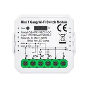 Tuya Smart Switch Module with Remote Control Smart Home DIY Breaker Relay Work for Alexa White WiFi