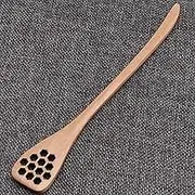 Household Wooden Long Handle Honey Spoon, Organic Honey Spoon with Comb, Honey Spoon and Blender (18cm)