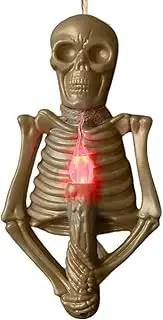 Light Up Skeleton Decor | Skeleton Decor Props | Scary Skeleton with Light for Haunted House Prop, Porch, Front Door