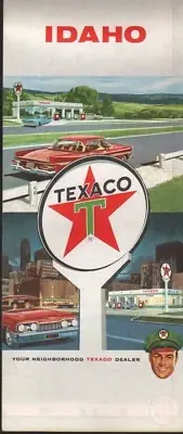 1962 Texaco Road Map: Idaho NOS