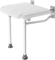 Folding Shower Seat for Wall Mount, Bath Chair Shower Stool Folding Shower Seat for Elderly, Pregnant Women, Disabled Maximum Load 100 kg, Folding Shower Seat with Support Feet, Shower Seat