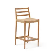 ANALY Stool in oak natural finish with paper rope seat