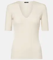 [Joseph] Joseph Ribbed-knit wool top AU 8 beige