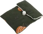 [LABRIMP] Small Jewelry Pouch Cotton Linen Embroidered Change Wallet for Organizing Makeup and Sanitary Napkins Travel Organizer Present for Jewelry Lovers