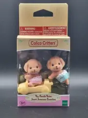 Calico Critters Toy Poodle Twins Baby Puppy Twins Playset