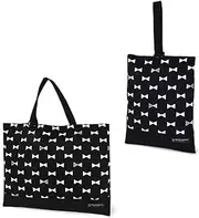 [COLORFUL CANDY STYLE] NK400400 Lesson Bag, Shoe Case, Set of 2, Lesson Bag, Shoe Case, Preparation for School Admission, Cute Girls, Ribbon Silhouette