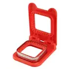 Square Sandwich Cutter Sealer Remove Bread Crust Stainless Steel (Red) HOT
