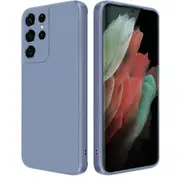 MCC For Samsung Galaxy S21 Ultra 5G Soft Liquid Silicone Shockproof Case Cover G998 [Grey Purple]