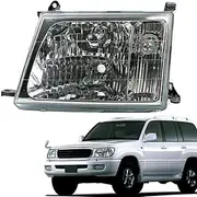 1PCS Front Headlight Half Assembly Halogen Headlight Housing without Bulb for Toyota for Land Cruiser for FJ100 1998-2005 81010-60120,Right