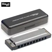 Stagg BJH-B20 C 10 Hole Diatonic Howlin' Harp Blues Harmonica, Key of C - NEW