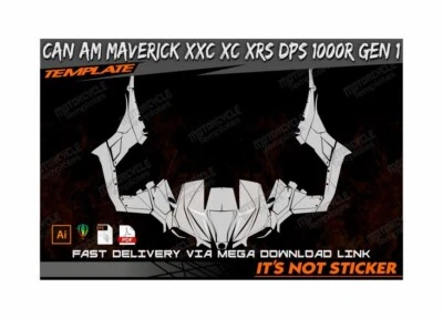 CAN AM MAVERICK XXC XC XRS DPS 1000R Gen 1 template 1/1 real scale EPS-PDF-CDR