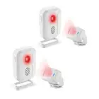 2x Wireless Shop Door Bell Welcom 280m PIR Motion Sensor Alarm Door Sensor Chime