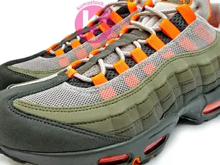 [22.5cm] 2018 經典原版 OG 配色 NIKE AIR MAX 95 OG '95 1995 ORANGE NEUTRAL OLIVE 橘深綠 軍綠 漸層 網布 前 後 氣墊 慢跑鞋 (AT2865-200) !