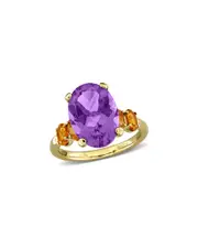 Rina Limor Silver 5.92 ct. tw. Amethyst & Citrine Ring