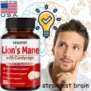 Lions Mane Mushroom 450mg - with Cordyceps / Memory | Nootropic