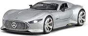 Scale Finished Model Car 1:24 for Mercedes Vision GT Supercar Metal Die-Casting Simulation Pull Back Car Model Collectible Decoration Die-cast Vehicle(Silver)