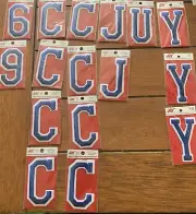 Joy Iron On Embroidery Letters 3" Varsity Iron-On Appliqué Patches You Choose