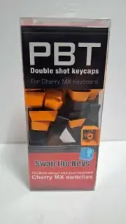 PBT DOUBLE SHOT KEYCAPS COMPLETE 106 SET NEW IN BOX HALLOWEEN ORANGE