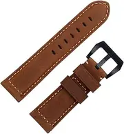 [KLVN] Handmade Watch Band Accessories Retro Vintage Genuine Crazy Horse Leather 24mm Watchband For Panerai Strap Tang Buckle